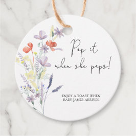 Etiquetas Para Recuerdos Flores silvestres boho Pop al abrir regalo baby sh
