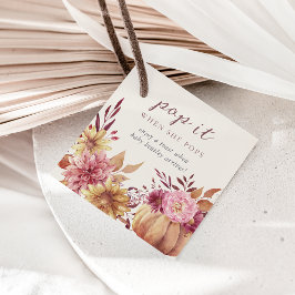 Etiquetas Para Recuerdos Flores silvestres de calabaza y otoño Baby Shower