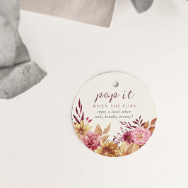 Etiquetas Para Recuerdos Flores silvestres de calabaza y otoño Baby Shower