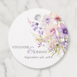 Etiquetas Para Recuerdos Flores silvestres de jardín Lavanda morada Boda mo