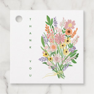 Etiquetas Para Recuerdos Flores silvestres Personalizado pintado a mano Bab