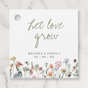 Etiquetas Para Recuerdos Flores silvestres rusticas dejan que el amor crezc