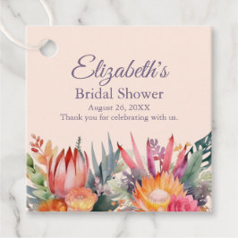 Etiquetas Para Recuerdos Flores Tropicales Peach Fuzz Despedida de Soltera