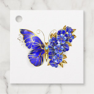 Etiquetas Para Recuerdos Flower Sapphire Butterfly