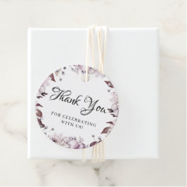 Etiquetas Para Recuerdos Foliage elegante de otoño con flores púrpura