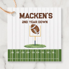 Etiquetas Para Recuerdos Football second year down boy birthday