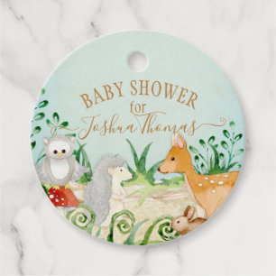 Etiquetas Para Recuerdos Forest Woodsy BOHO Deer Fox Owl Boy Baby Shower