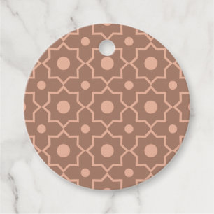 Etiquetas Para Recuerdos Forma geométrica moderna Mocha Mousse Dusty Rosa