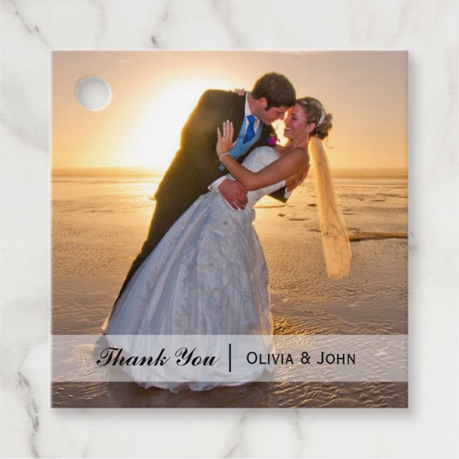 Etiquetas Para Recuerdos Foto boda Gracias (Anverso)