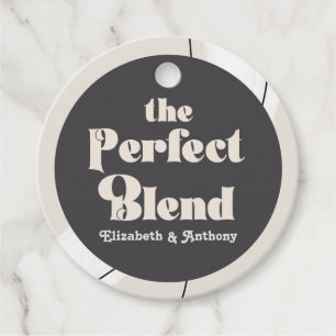 Etiquetas Para Recuerdos Foto de Boda Boho Moderna Neutral "Mezcla Perfecta