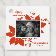 Foto de feriado gráfico rojo de Poinsettia