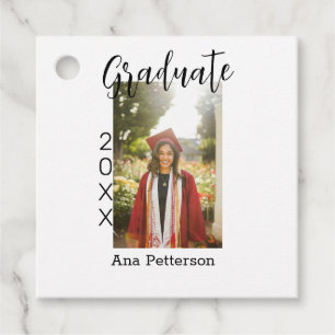 Etiquetas Para Recuerdos foto de graduado clásico moderno añadir año nombre
