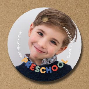 Etiquetas Para Recuerdos Foto de Keepsake pre-escolar