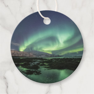 Etiquetas Para Recuerdos Foto de la naturaleza de las luces del norte