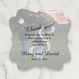 Etiquetas Para Recuerdos Foto de Monogram Boda