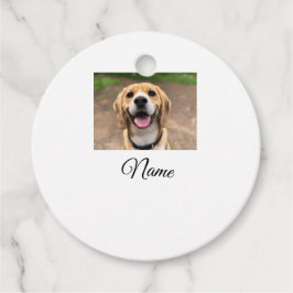 Etiquetas Para Recuerdos Foto de perro gato añadir nombre mascota personali