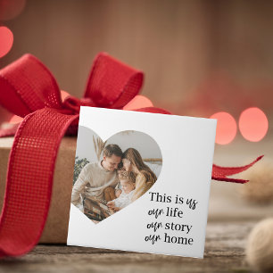 Etiquetas Para Recuerdos Foto familiar moderna de pareja y regalo de presup