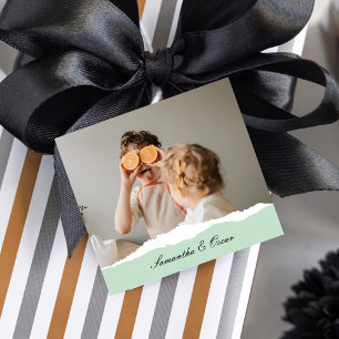 Etiquetas Para Recuerdos Foto familiar moderna y regalo personalizado de fá