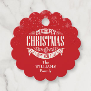 Etiquetas Para Recuerdos Foto personalizada de Feliz Navidad