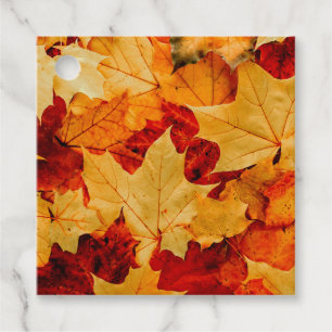 Etiquetas Para Recuerdos Fotografía de coloridas hojas de otoño