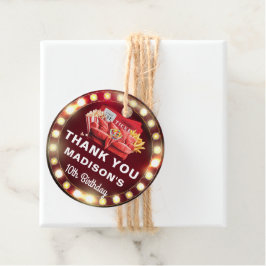 Etiquetas Para Recuerdos Fotos personalizado Noche de Cine Cumpleaños