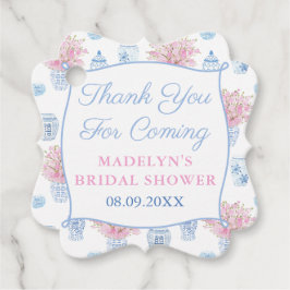 Etiquetas Para Recuerdos Fregadero de novia rosa y azul Pretty & Preppy