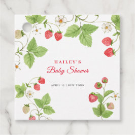 Etiquetas Para Recuerdos Fresa Baby Shower de fresa dulce y simple