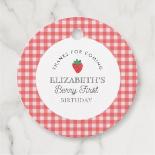 Etiquetas Para Recuerdos Fresa Berry primer cumpleaños de picnic