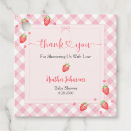 Etiquetas Para Recuerdos Fresa Berry Sweet Baby Girl Baby Shower