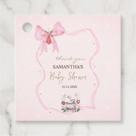 Etiquetas Para Recuerdos Fresa, ganso, puntos de marco de doblado Baby Show