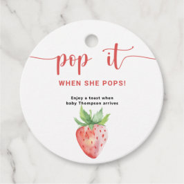 Etiquetas Para Recuerdos Fresa Pop it Cuando ella estalla