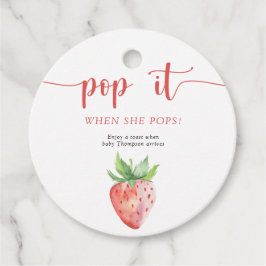 Etiquetas Para Recuerdos Fresa Pop it Cuando ella hace pop