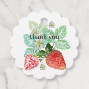 Etiquetas Para Recuerdos Fresas, bayas, rojas, frescas, maduras, dulces,