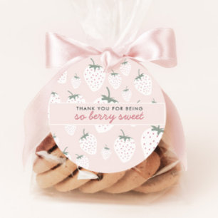 Etiquetas Para Recuerdos Fresas Campos Berry Bolsas de Favor Chica Rosa Dul