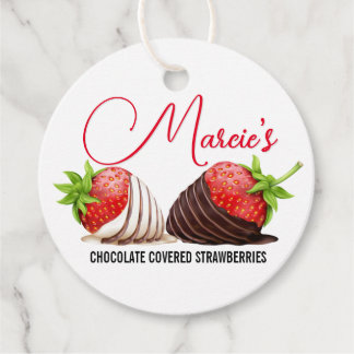 Etiquetas Para Recuerdos Fresas Cubiertas de Chocolate