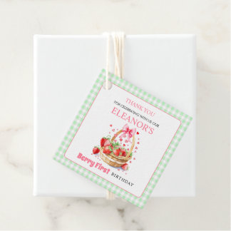 Etiquetas Para Recuerdos Fresas menta Cumpleaños Berry Primero Gracias
