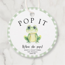 Etiquetas Para Recuerdos Frog Baby Shower - ¡Pop! ¡Cuando ella aparece!
