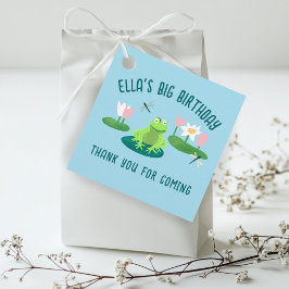 Etiquetas Para Recuerdos Frogs and Lily Pads Cute Birthday Kids GIFT 
