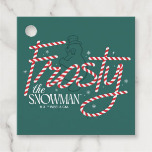 Etiquetas Para Recuerdos Frosty el logo de Snowman Candy Cane