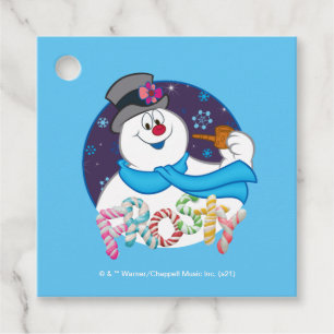 Etiquetas Para Recuerdos Frosty the Snowman™ Colorido nombre de la caña d