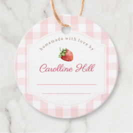Etiquetas Para Recuerdos Fruta de fresa Jam Jar Preserve Personalizado