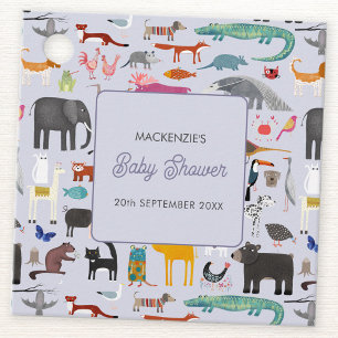 Etiquetas Para Recuerdos Fun Animal Personalizado Baby Shower Gracias