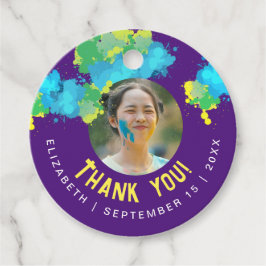 Etiquetas Para Recuerdos Fun Guay Colorful Purple Paintball Splatters Adole