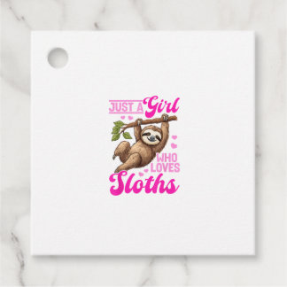 Etiquetas Para Recuerdos Funny Lazy Sloth Just a Girl Who Loves Sloths T-Sh