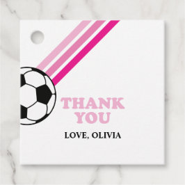 Etiquetas Para Recuerdos Fútbol Rayas Rosas Gracias Cumpleaños