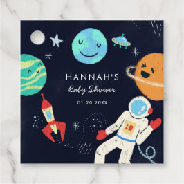 Etiquetas Para Recuerdos Galaxia de espacio reducido Baby Shower