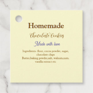 Etiquetas Para Recuerdos Galletas de chocolate caseras hechas con amor añad