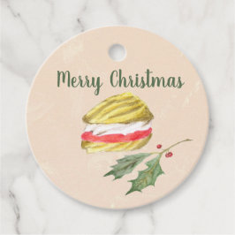 Etiquetas Para Recuerdos Galletas Viennese Whirls y Navidad de Holly 