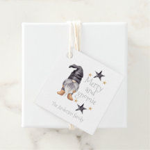 Gangnomo de acuarela de invierno para Navidades