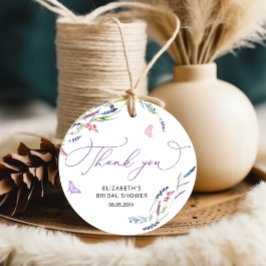 Etiquetas Para Recuerdos Garganta Morple Lavender Bridal Shower Gracias Por